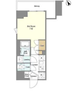 東京都新宿区市谷台町【マンション】の間取り