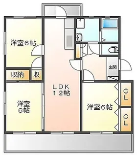 ファミール合川3番館【1階】の間取り