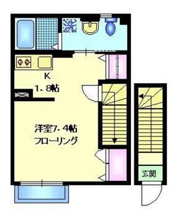東京都荒川区南千住5【アパート】の間取り