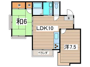 テラス堀の内【2階】の間取り