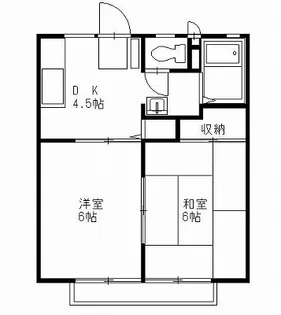 菊地ハイツC【2階】の間取り