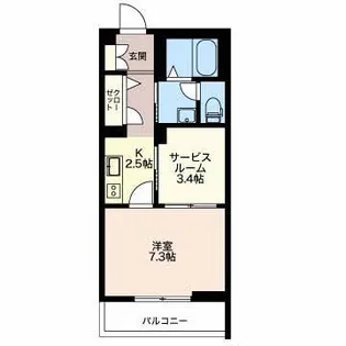 グランデュールM【3階】の間取り