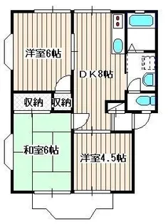 グリーンコート所沢A【1階】の間取り