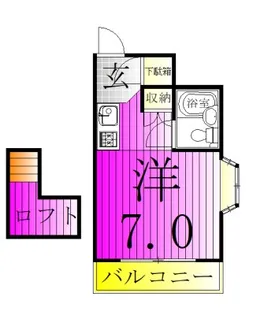 オーディーン六実【1階】の間取り