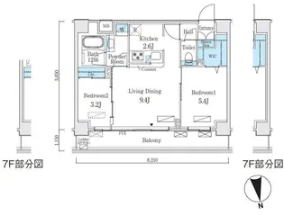 コスモグラシア内神田【3階】の間取り