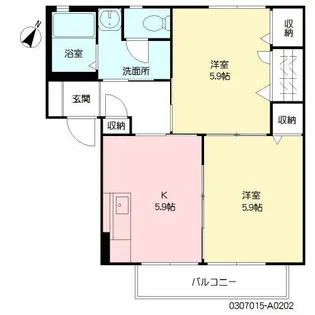 シャーメゾン カメリア【2階】の間取り