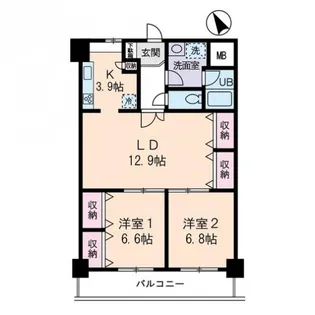 グランドフェニックス【10階】の間取り