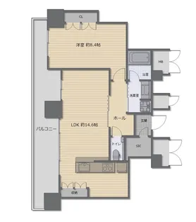 ザ・ファインタワー梅田豊崎【17階】の間取り