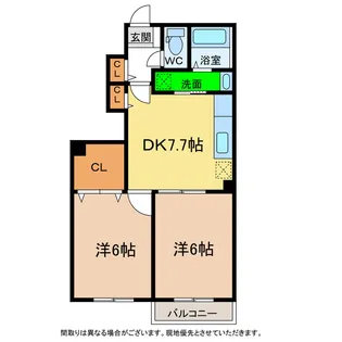 サザン・ヴィアーレA・B【1階】の間取り