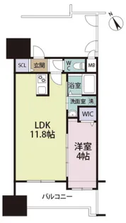 アポロ久留米東【11階】の間取り