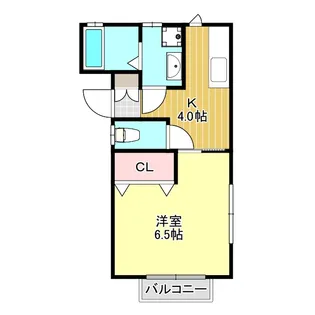 八代ガーデンハイツB【1階】の間取り