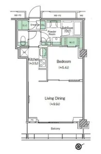 SHIBUYA CAST. APARTMENT【16階】の間取り