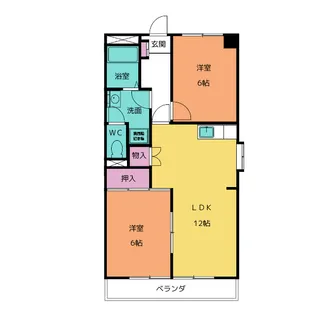 サニーハイツKITO【3階】の間取り