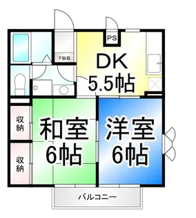 ハイツ東沖N【2階】の間取り