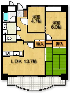 Mr.Shiroyama【4階】の間取り