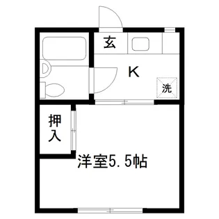 愛宕橋川村アパート【2階】の間取り