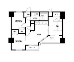 ライオンズマンション平間駅前【2階】の間取り