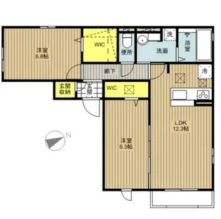 ミドリ八幡町レジデンス【1階】の間取り