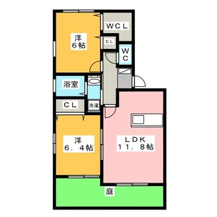 バタバーII【1階】の間取り