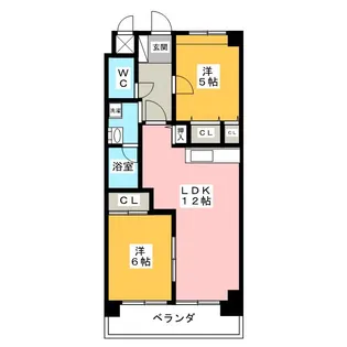 パインビレッジ鞍ヶ池【4階】の間取り