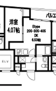 ユーレジデンス武蔵小山(ユーレジデンスムサシコヤマ)【3階】の間取り