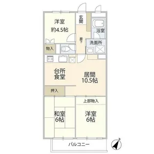 グリーンヒルズ上永谷第一(0005049)【3階】の間取り