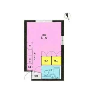 カームハイツ2【1階】の間取り