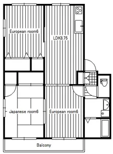 ユニバーサルハイツ【2階】の間取り