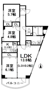 エスファルド【4階】の間取り