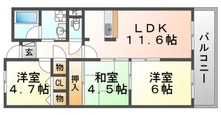 フローライト緑地公園【1階】の間取り