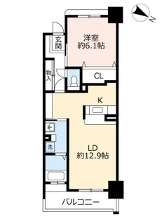 URアーベイン美野島【8階】の間取り