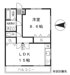サルウェー・コヤマ【1階】の間取り