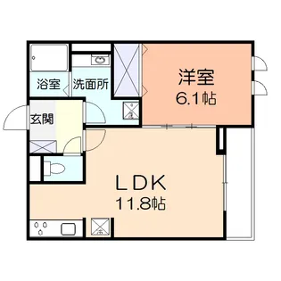 クオーレ湘南台【1階】の間取り