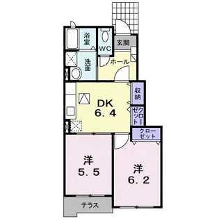 フィオーレC【1階】の間取り