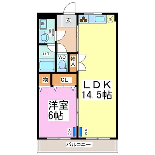 シャトレU【2階】の間取り