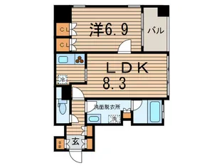 グランカーサ銀座イースト【9階】の間取り