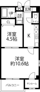 リベルテ【3階】の間取り