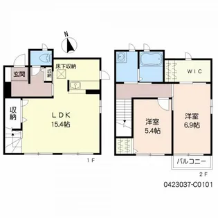 メゾンポラリス III棟【1階】の間取り