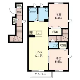 フルールG【2階】の間取り