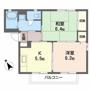 スカイハイツ・S2【2階】の間取り