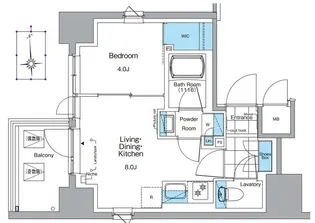 ルフォンプログレ田原町【10階】の間取り