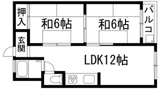 宝塚第2コーポラス【6階】の間取り