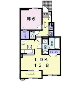 カーサ ビアンカ【1階】の間取り