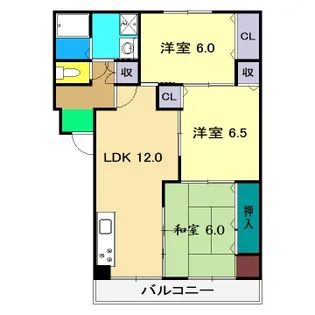 ハピネスシティ【1階】の間取り