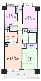 コスモ川口ガーデンスクエア【10階】の間取り