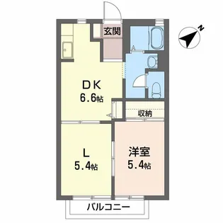 サン・バリュージュ A【2階】の間取り