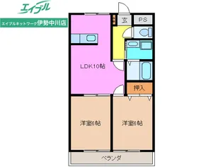 メゾン庄野笛【3階】の間取り