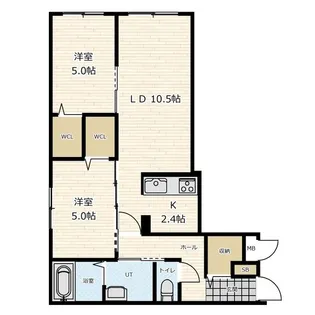 パルティーレ新道東【2階】の間取り