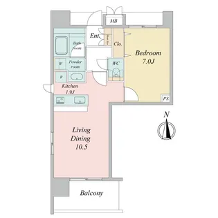 ドゥーエ仙台イーストII【11階】の間取り