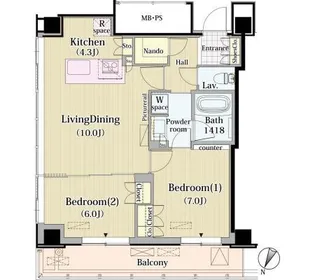 メルクマール京王笹塚レジデンス【17階】の間取り
